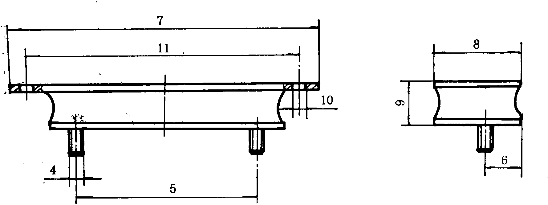 1.1 发动机前悬置胶垫总成 (图1)